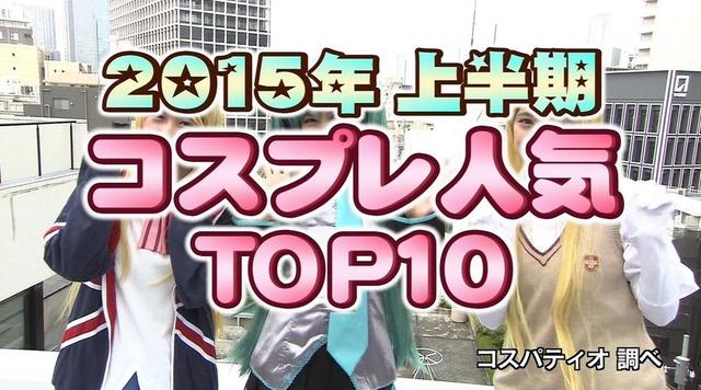 日本2015上半年人气COSPLAY TOP10